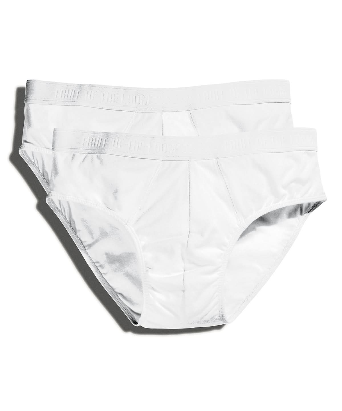 Classic Sport 2 Pack ss702 - White - Customisable Briefs
