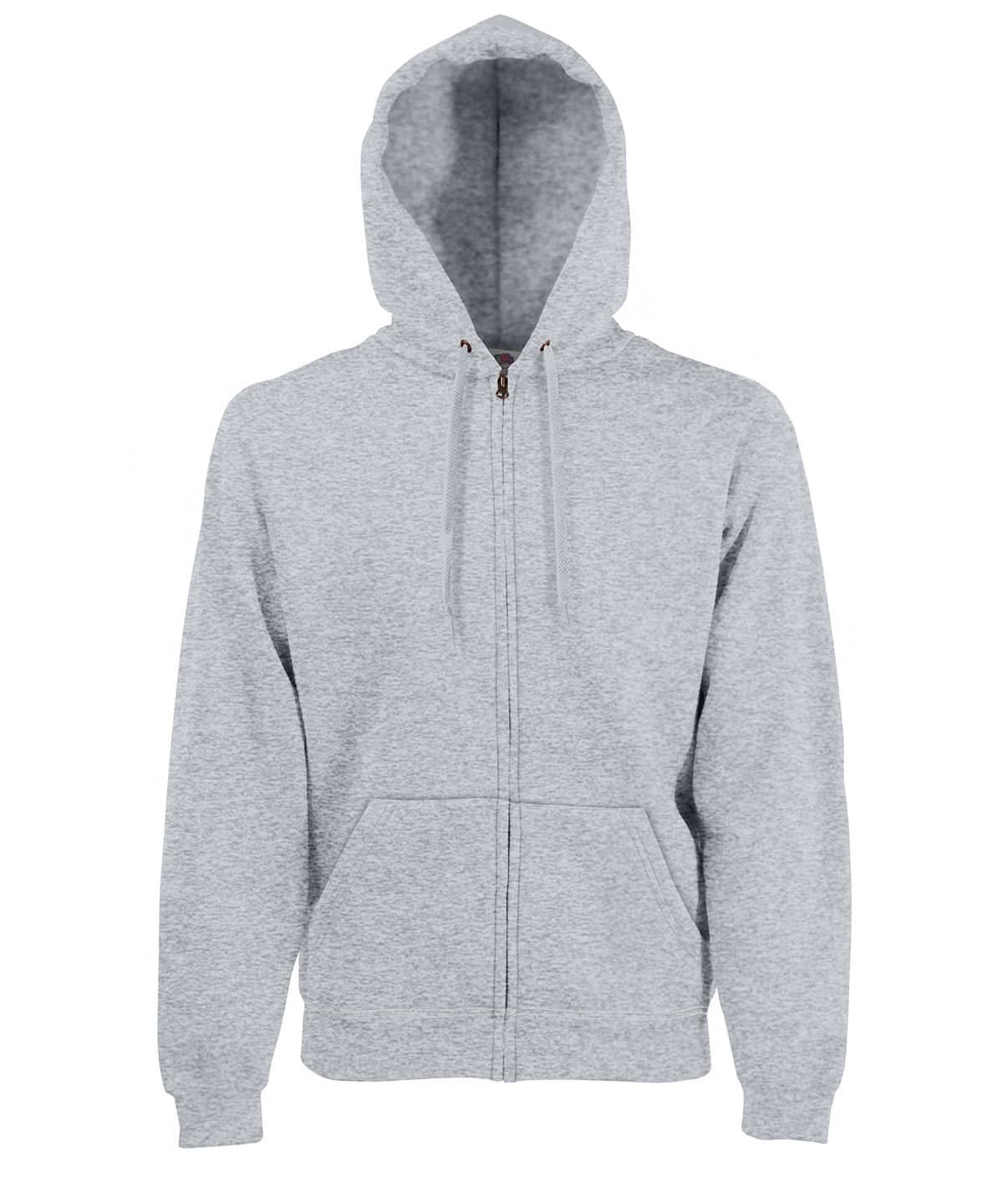 Premium 7030 Hooded Sweatshirt Jacket SS822 - Heather Grey - Customisable Jacket