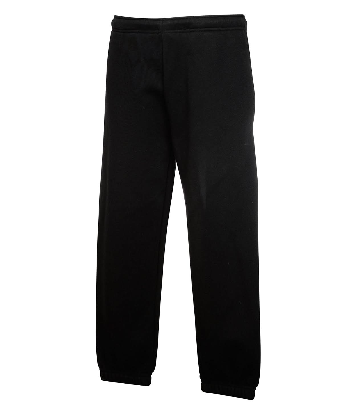 Kids Premium Elasticated Cuff Jog Pants SS823 - Black - Customisable Shorts