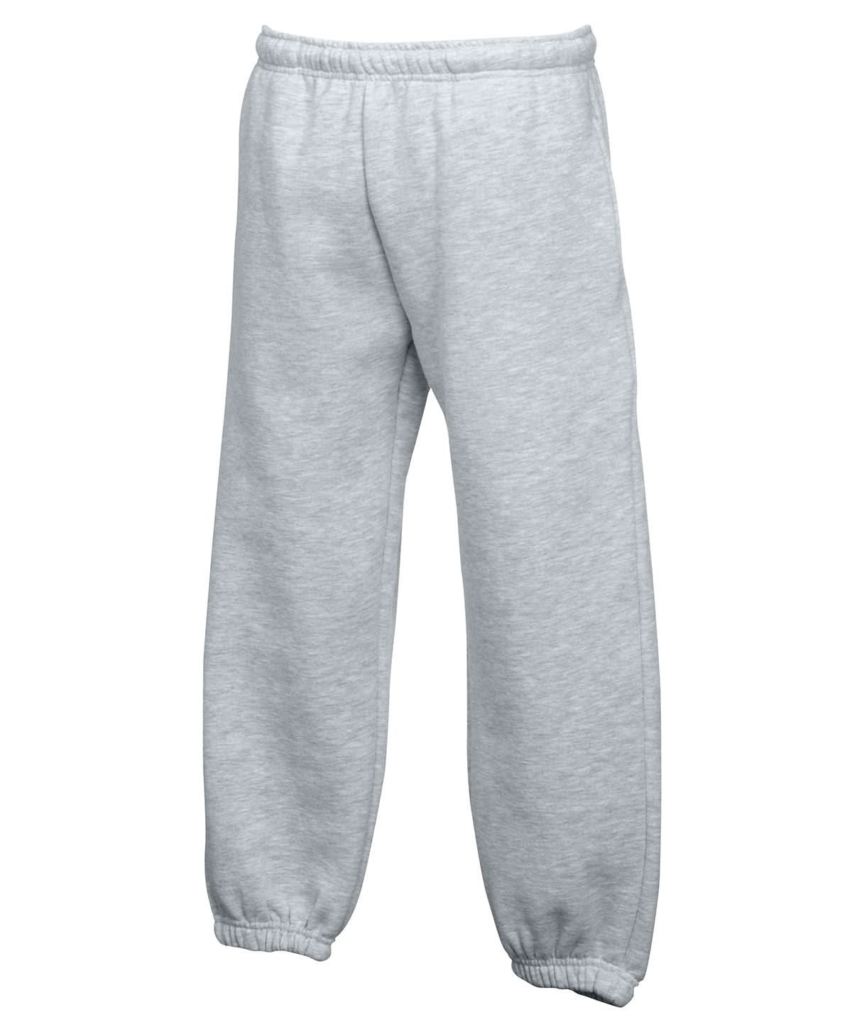 Kids Premium Elasticated Cuff Jog Pants SS823 - Heather Grey - Customisable Shorts