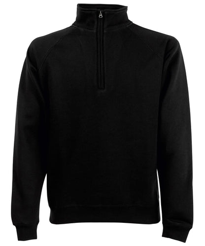 Premium 7030 Zip Neck Sweatshirt SS830 - Black - Customisable Sweatshirts