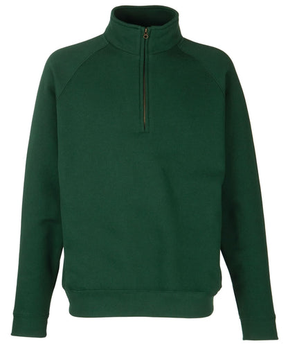 Premium 7030 Zip Neck Sweatshirt SS830 - Bottle Green - Customisable Sweatshirts