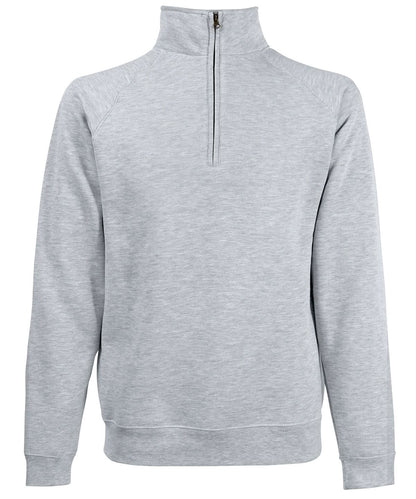 Premium 7030 Zip Neck Sweatshirt SS830 - Heather Grey - Customisable Sweatshirts