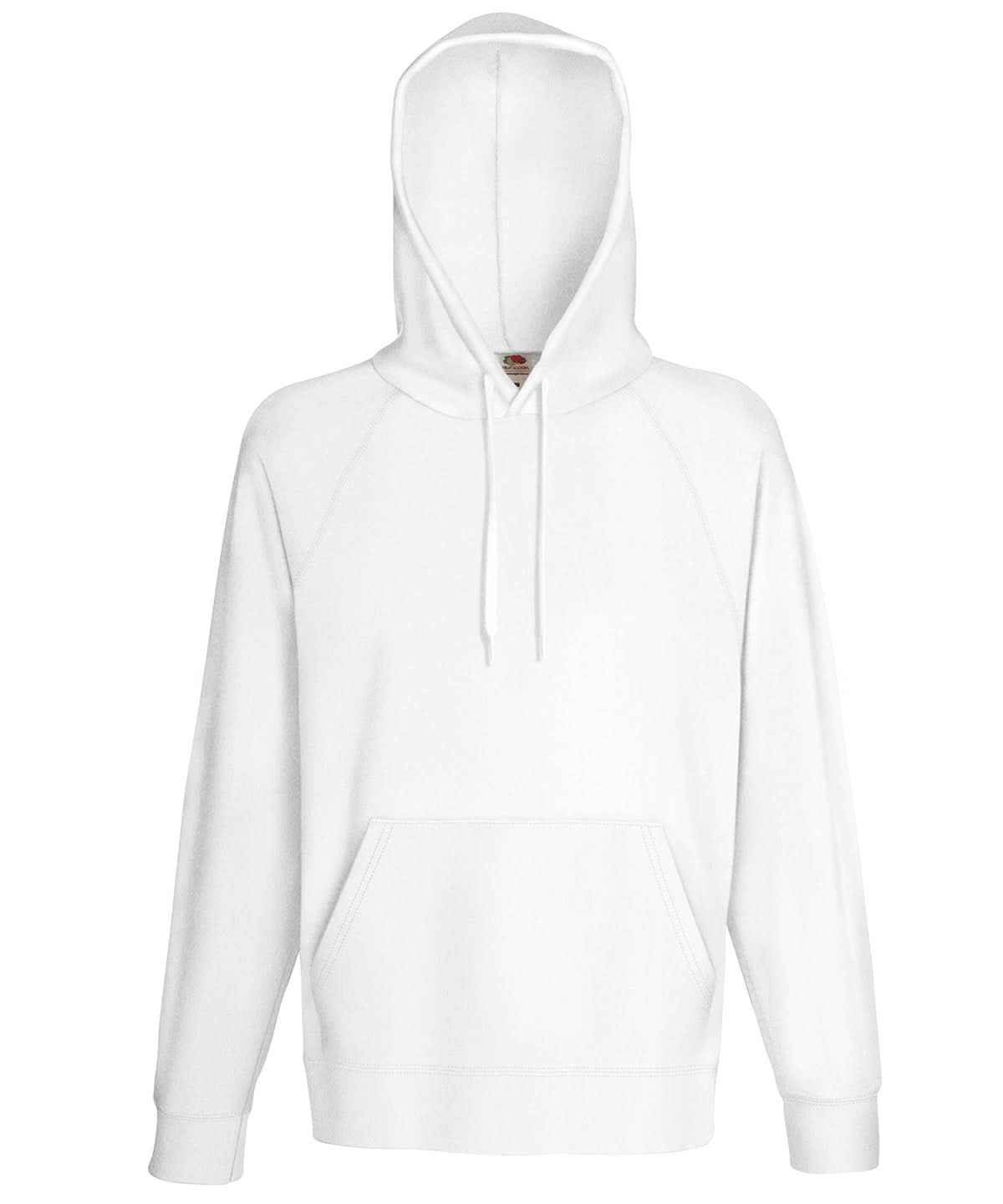 Lightweight Hooded Sweatshirt SS925 - White - Customisable Sweatshirts