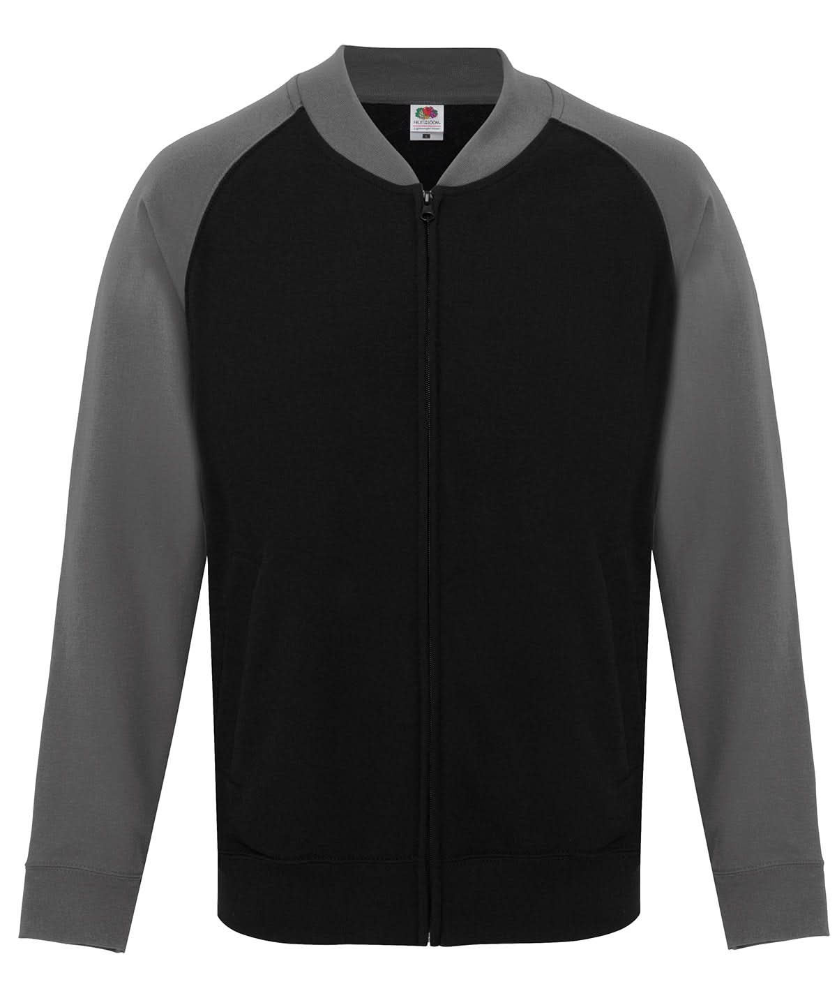 Baseball Sweatshirt Jacket ss929 - Black Light Graphite - Customisable Jacket