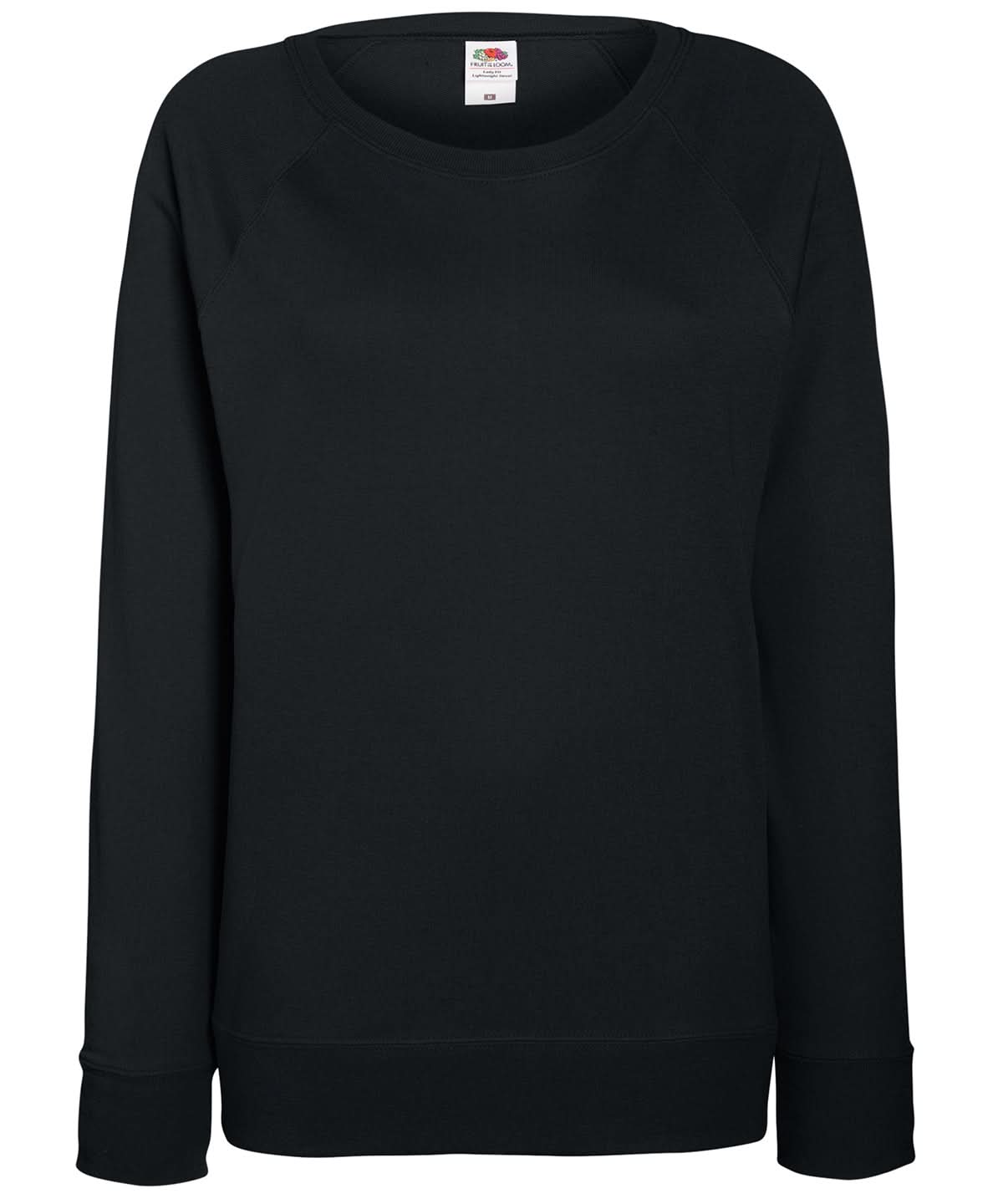 WomenS Lightweight Raglan Sweatshirt SS960 - Black - Customisable Sweatshirts