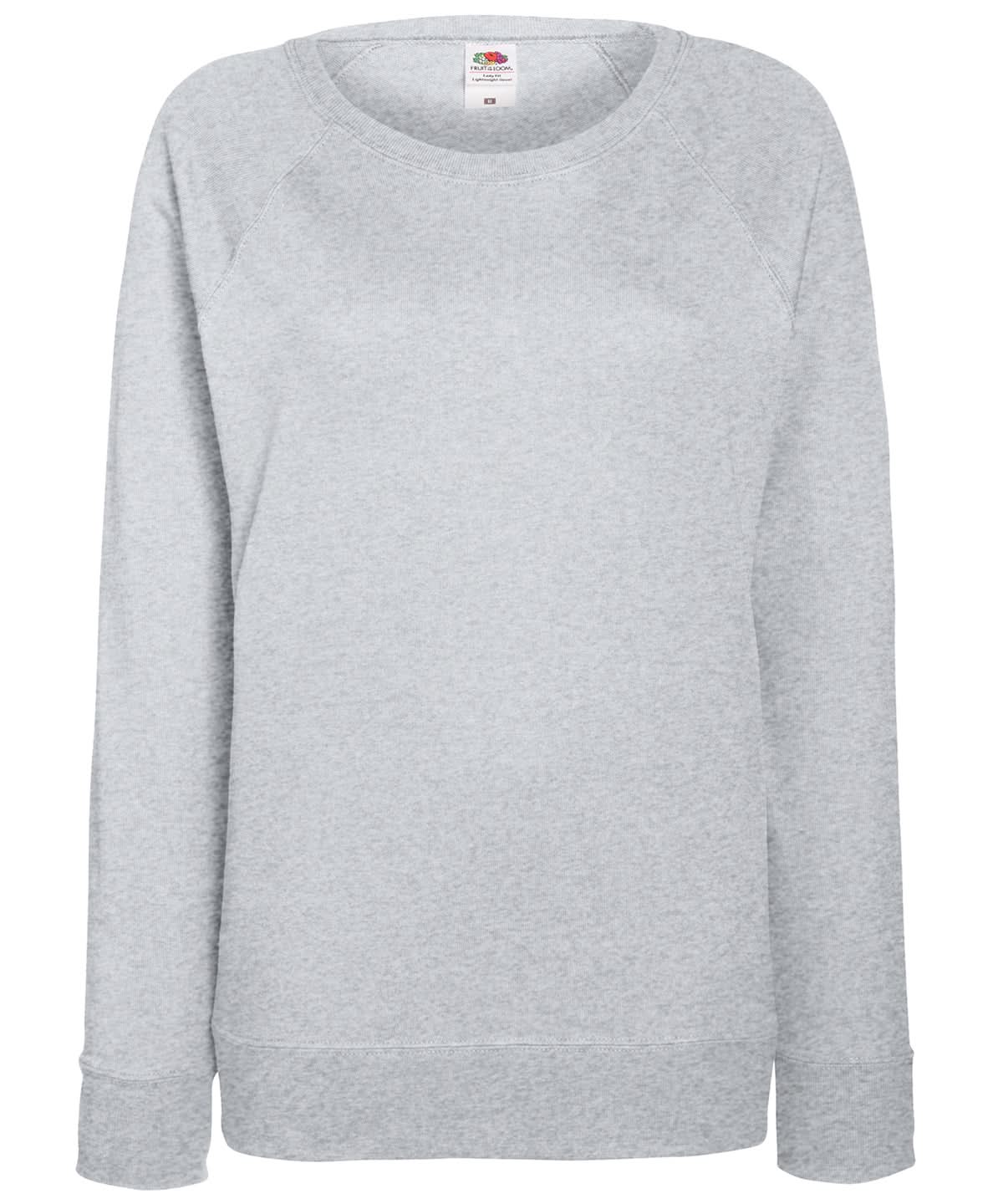 WomenS Lightweight Raglan Sweatshirt SS960 - Heather Grey - Customisable Sweatshirts
