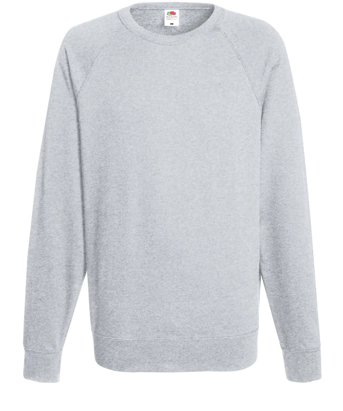 Lightweight Raglan Sweatshirt 62138 - Heather Grey - Customisable Sweatshirts