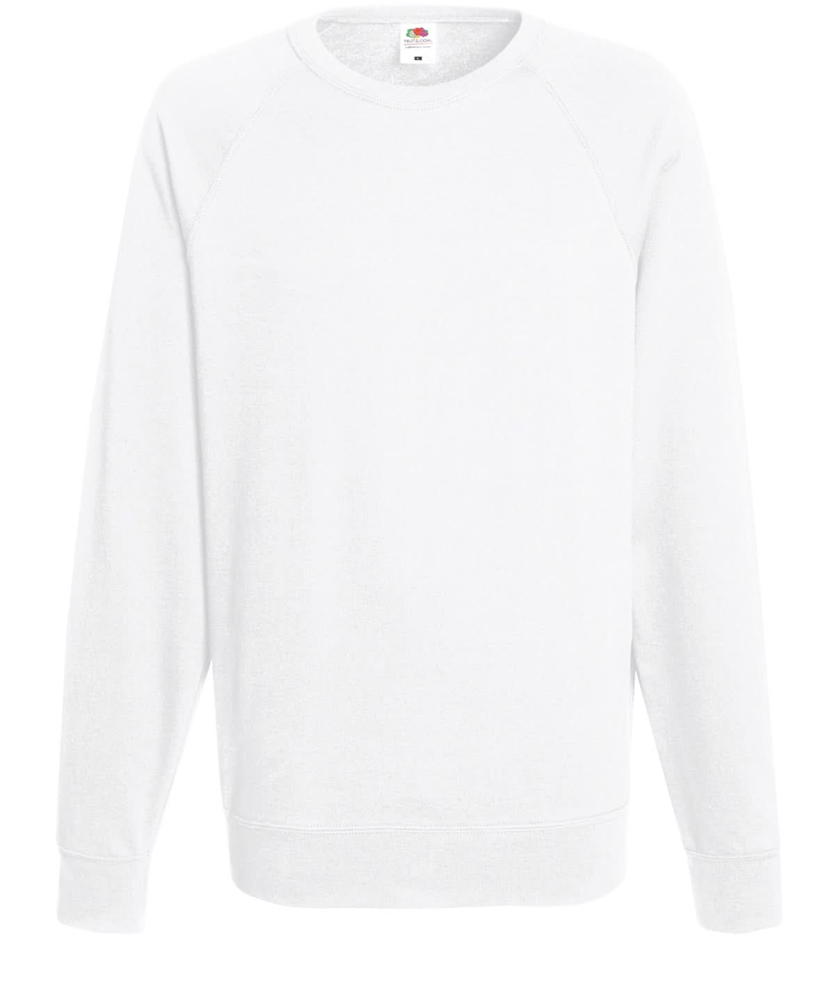 Lightweight Raglan Sweatshirt 62138 - White - Customisable Sweatshirts