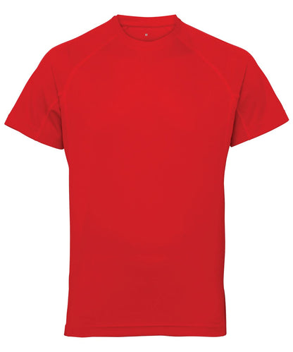 TriDri Tridri Panelled Tech Tee TR011 - Fire Red - Customisable T-Shirt
