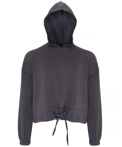 TriDri Tridri WomenS Cropped Oversize Hoodie TR085 - Charcoal - Customisable Hoodies