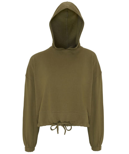 TriDri Tridri WomenS Cropped Oversize Hoodie TR085 - olive - Customisable Hoodies