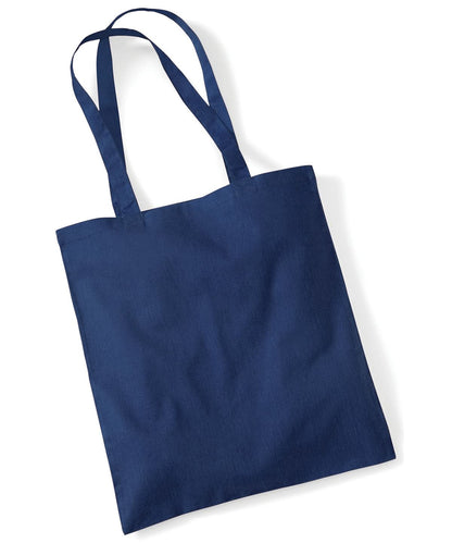 Westford Mill Bag For Life Long Handles WM101 - French Navy One size - Customisable Bags