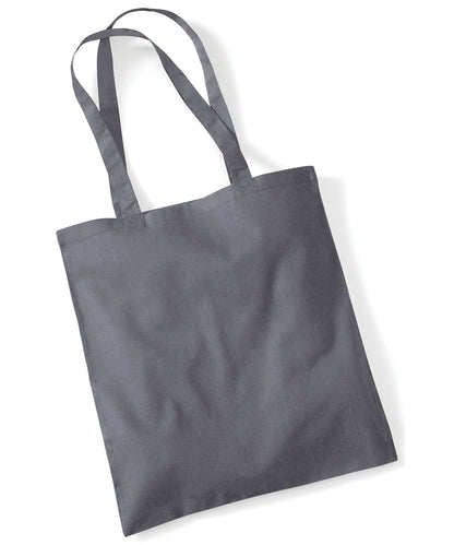 Westford Mill Bag For Life Long Handles WM101 - Graphite Grey One size - Customisable Bags