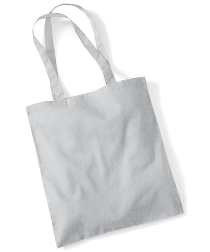 Westford Mill Bag For Life Long Handles WM101 - Light Grey One size - Customisable Bags