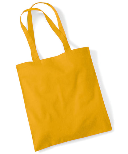 Westford Mill Bag For Life Long Handles WM101 - Mustard One size - Customisable Bags