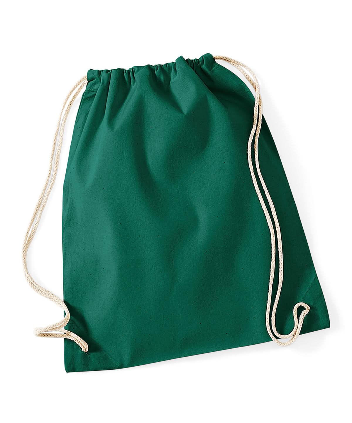 Westford Mill Cotton Gymsac WM110 - Bottle Green One size - Customisable Bags