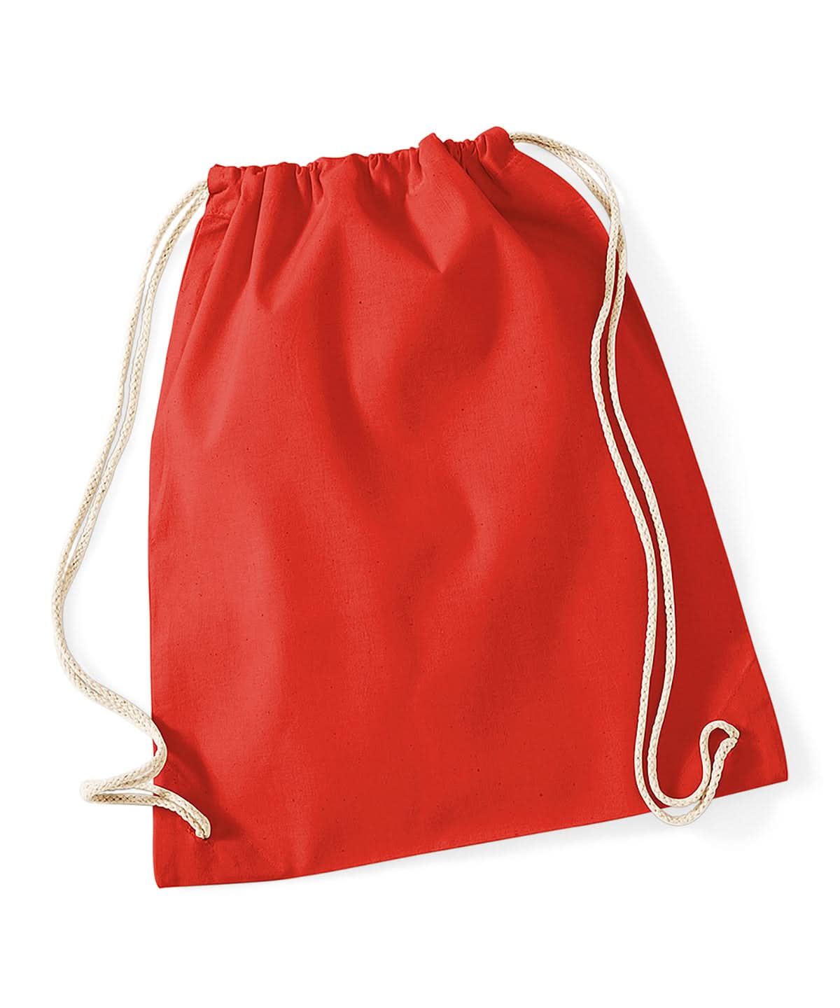 Westford Mill Cotton Gymsac WM110 - Bright Red One size - Customisable Bags