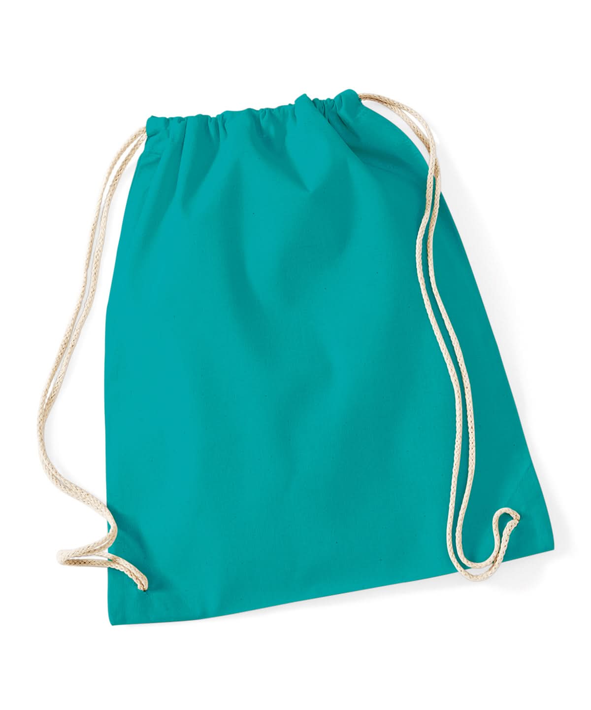 Westford Mill Cotton Gymsac WM110 - Emerald One size - Customisable Bags