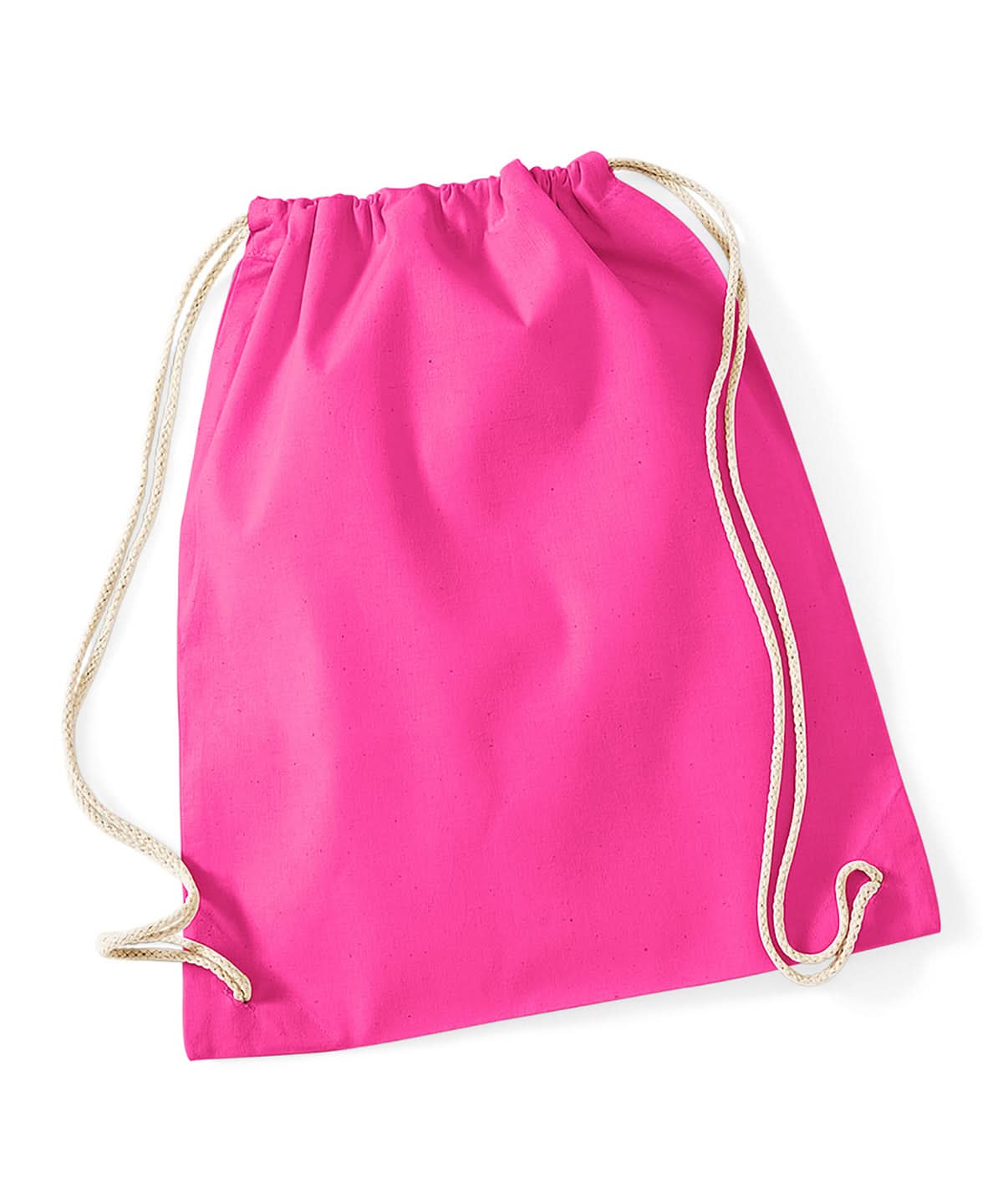 Westford Mill Cotton Gymsac WM110 - Fuchsia One size - Customisable Bags
