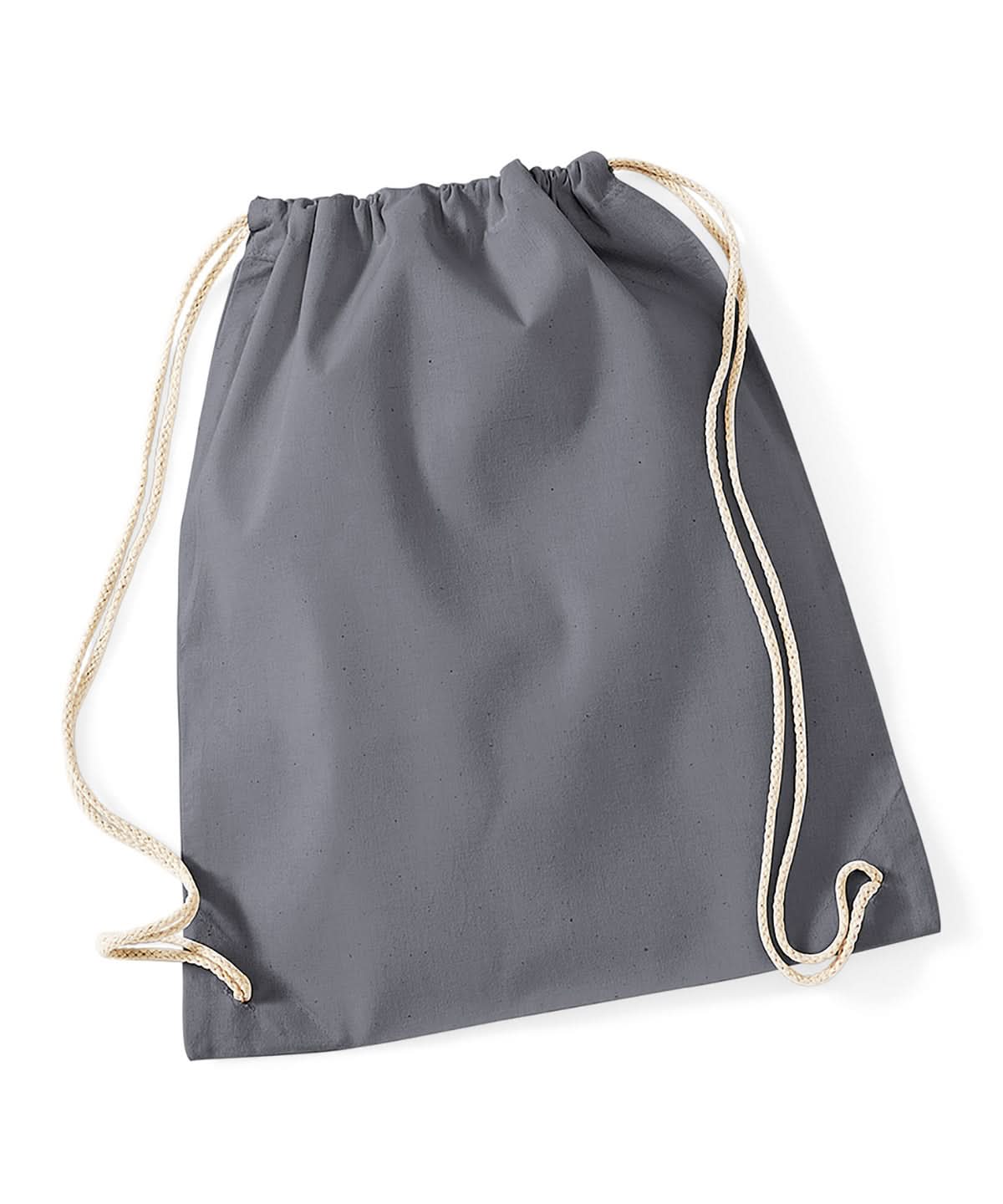 Westford Mill Cotton Gymsac WM110 - Graphite Grey One size - Customisable Bags