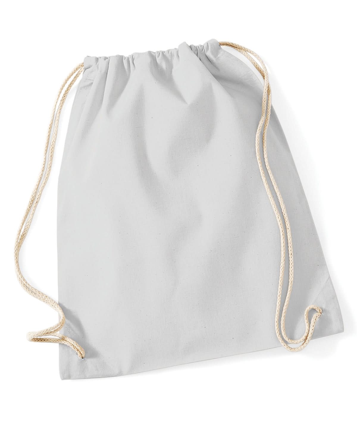 Westford Mill Cotton Gymsac WM110 - Light Grey One size - Customisable Bags