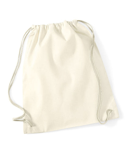 Westford Mill Cotton Gymsac WM110 - Natural One size - Customisable Bags