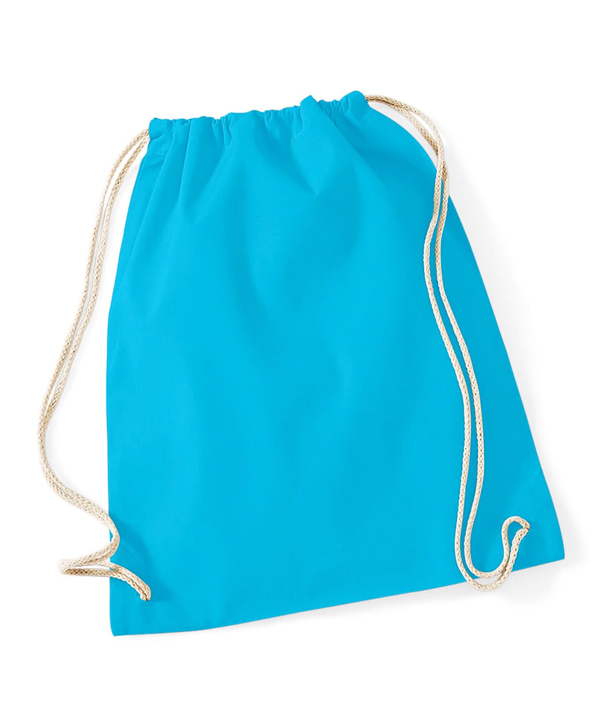 Westford Mill Cotton Gymsac WM110 - Surf Blue One size - Customisable Bags