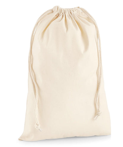 Westford Mill Premium Cotton Stuff Bag WM216 - Natural - Customisable Bags
