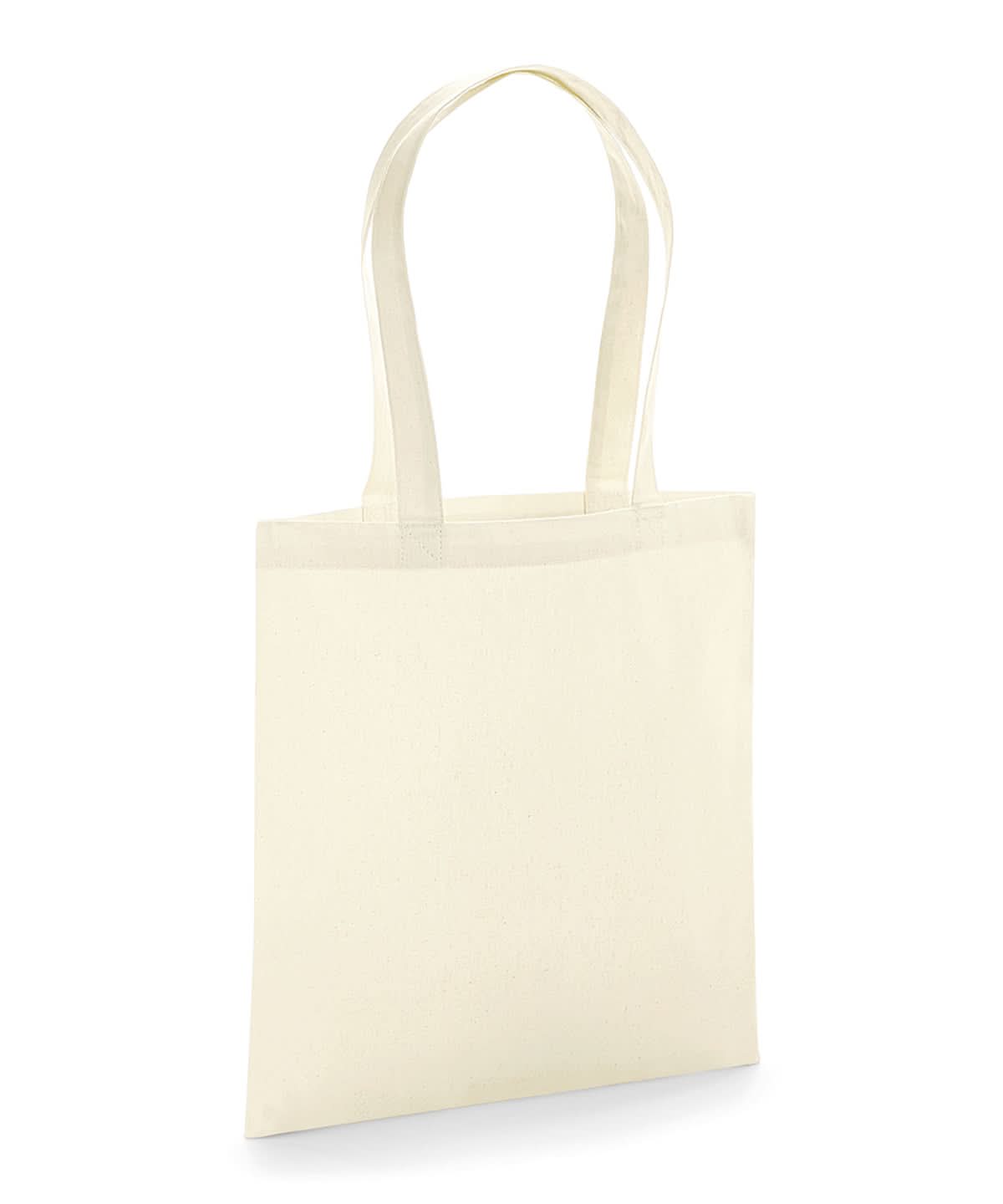 Westford Mill Organic Premium Cotton Tote WM261 - Natural One Size - Customisable Bags