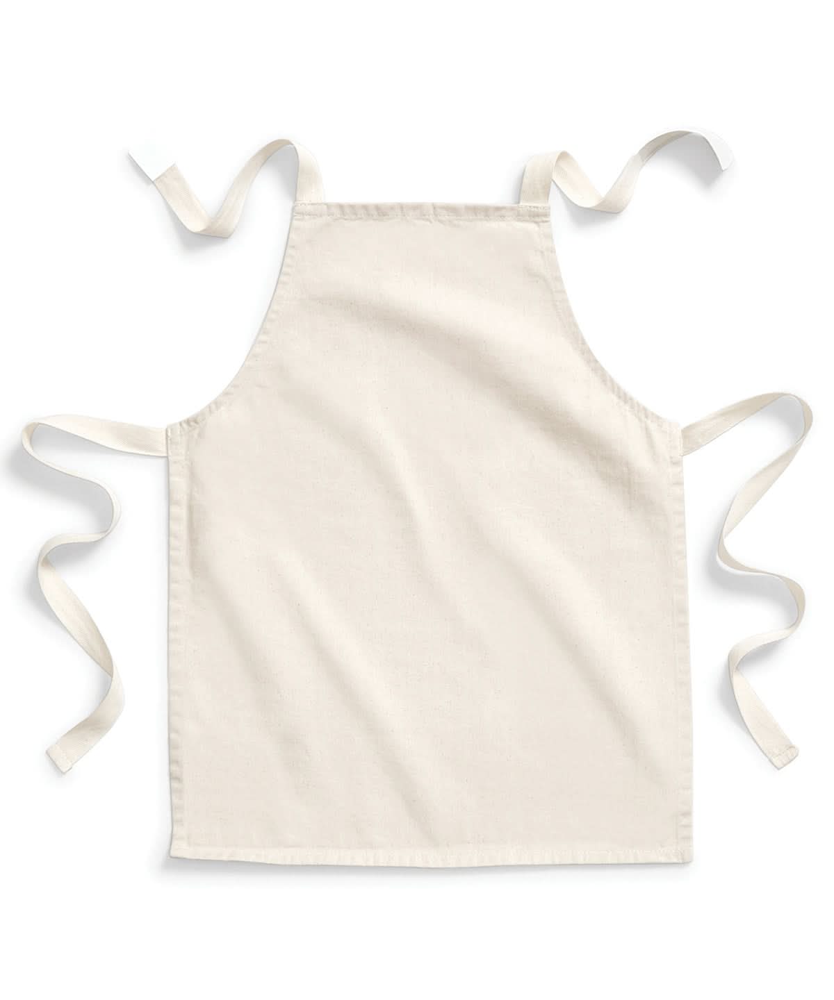 Westford Mill Fairtrade cotton junior craft apron WM362 - Natural One Size - Customisable Apron