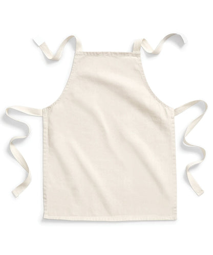 Westford Mill Fairtrade cotton junior craft apron WM362 - Natural One Size - Customisable Apron