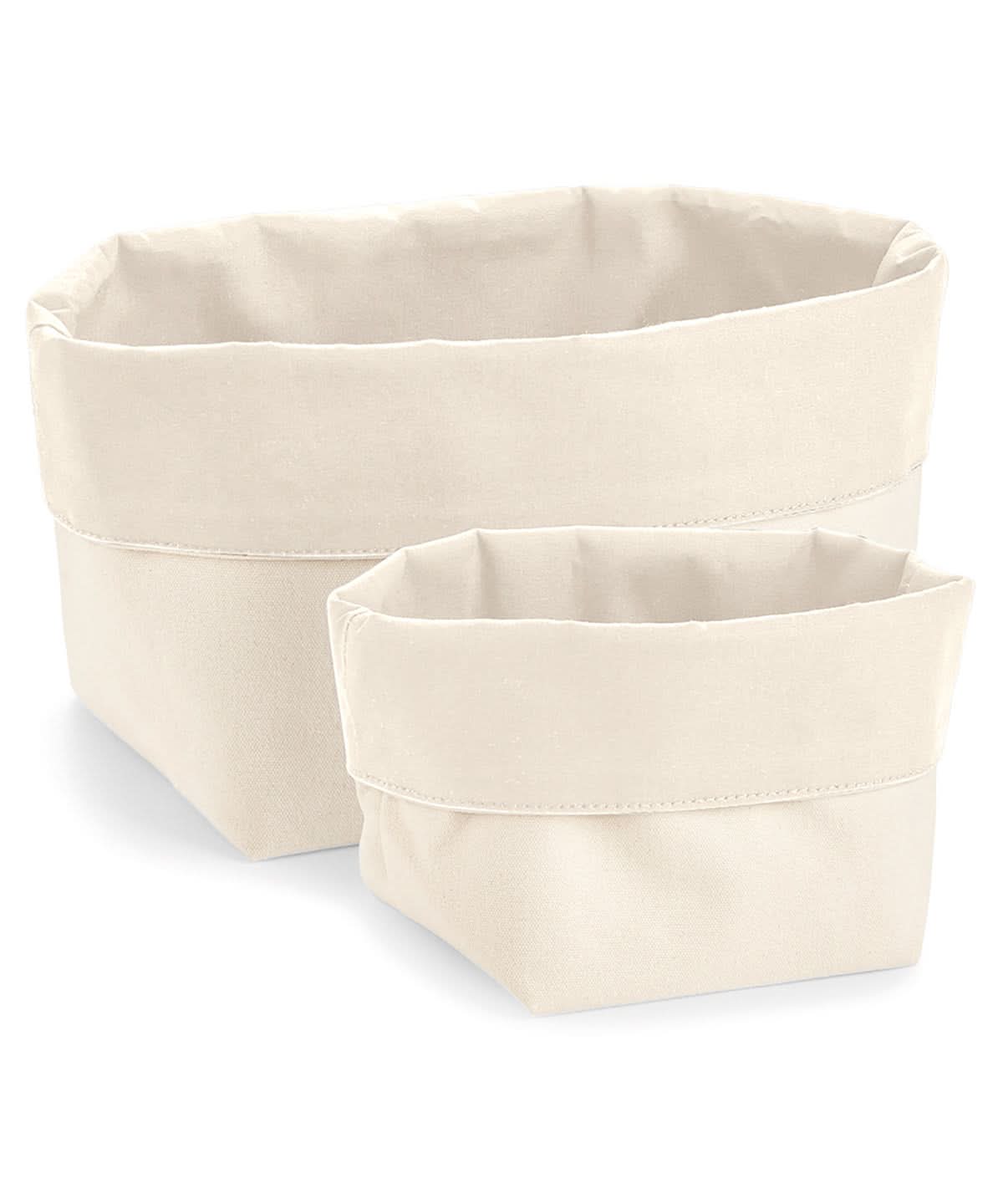 Westford Mill Reversible Canvas Organiser WM572 - Natural - Customisable Bags