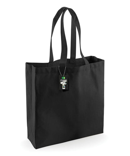 Westford Mill Fairtrade Cotton Classic Shopper WM623 - Black One size - Customisable Bags