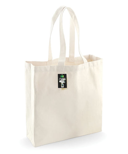Westford Mill Fairtrade Cotton Classic Shopper WM623 - Natural One size - Customisable Bags