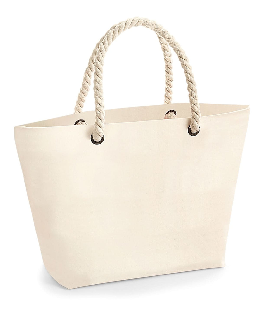 Westford Mill Nautical Beach Bag WM680 - Natural One Size - Customisable Bags