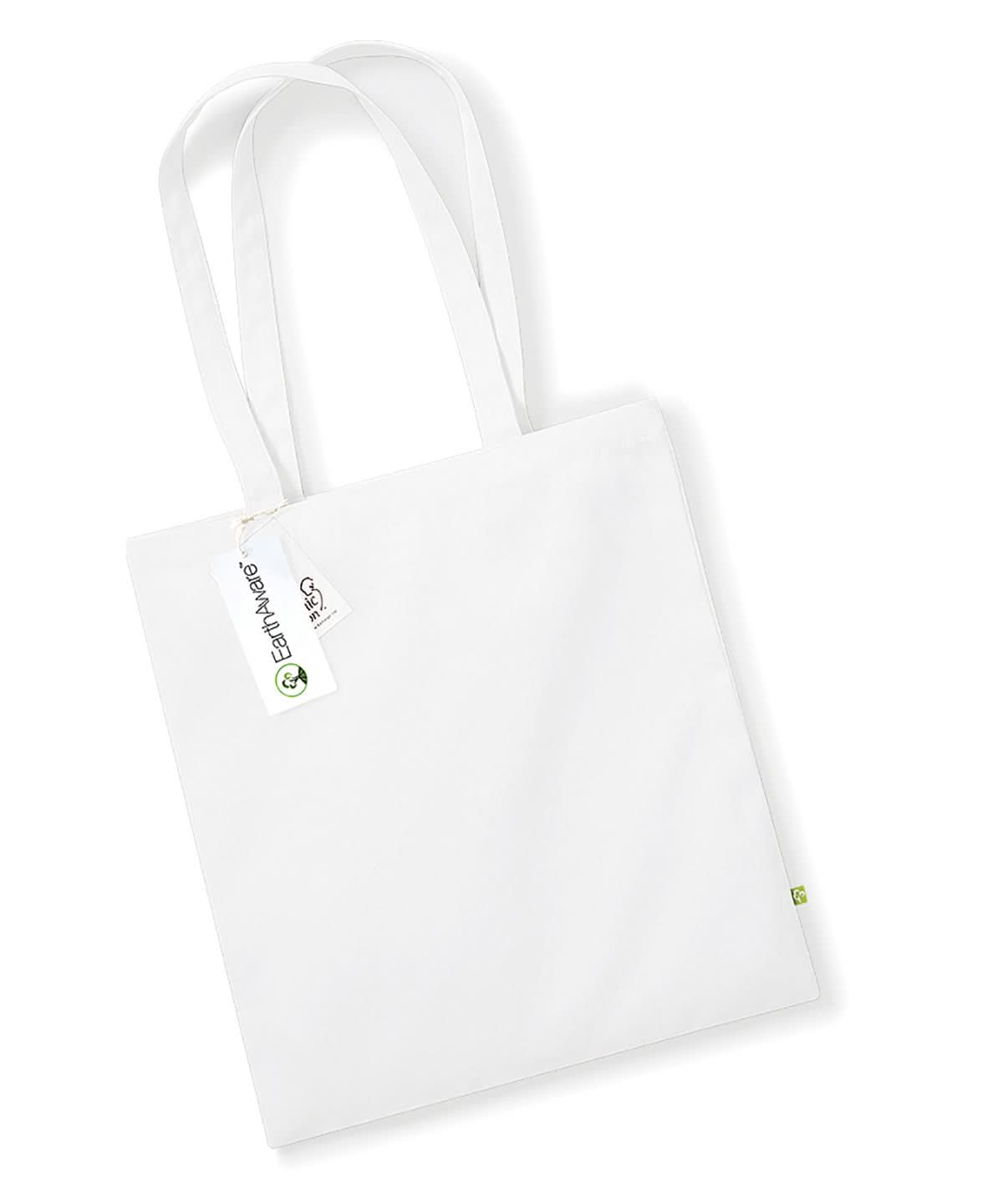 Westford Mill Earthaware Organic Bag For Life WM801 - White One size - Customisable Bags