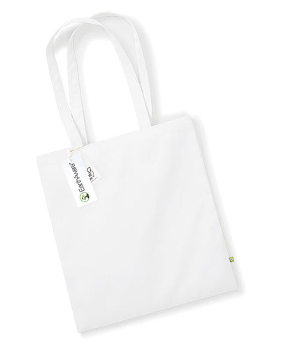 Westford Mill Earthaware Organic Bag For Life WM801 - White One size - Customisable Bags