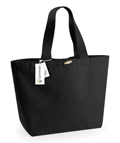 Westford Mill Earthaware Organic Marina Tote Xl WM855 - Black One size - Customisable Bags