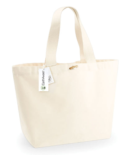 Westford Mill Earthaware Organic Marina Tote Xl WM855 - Natural One size - Customisable Bags