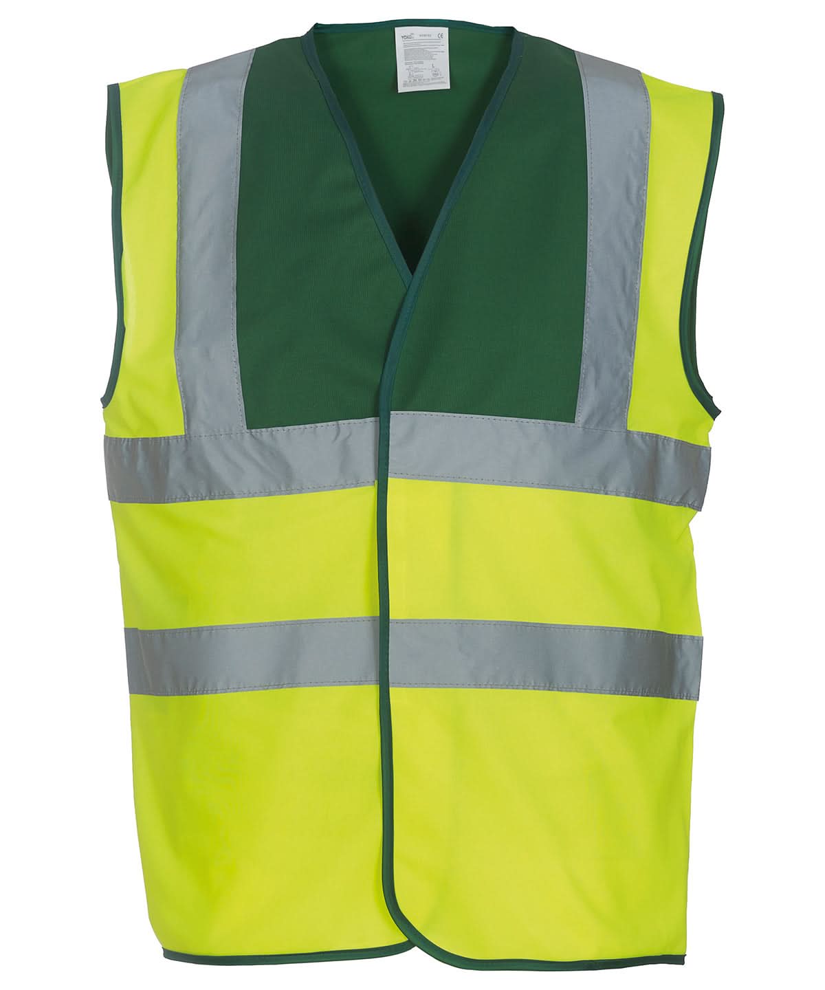 Yoko Hi vis 2 band and braces waistcoat HVW100 Paramedic Green Yellow YK001 - Paramedic Greenyellow - Customisable Hi-Vis Vest