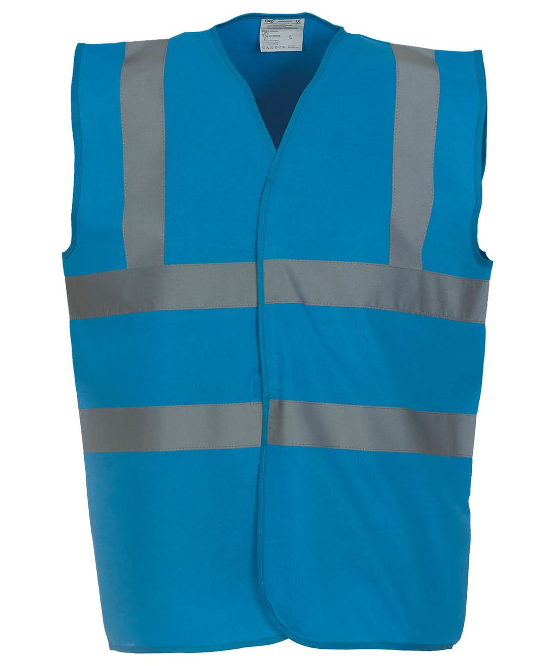 Yoko Hi vis 2 band and braces waistcoat HVW100 Sapphire YK001 - Sapphire - Customisable Hi-Vis Vest