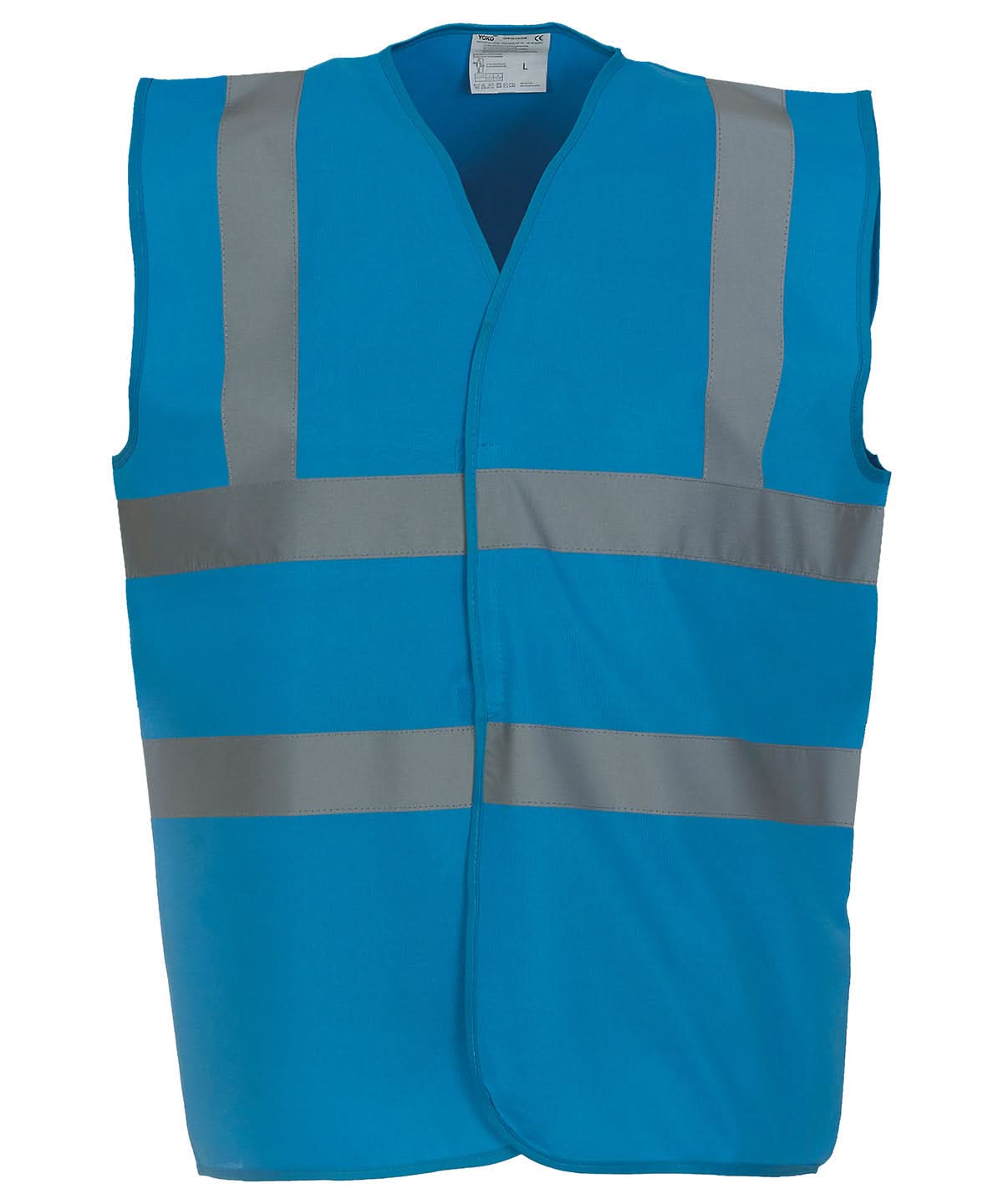 Yoko Hi vis 2 band and braces waistcoat HVW100 Sapphire YK001 - Sapphire - Customisable Hi-Vis Vest