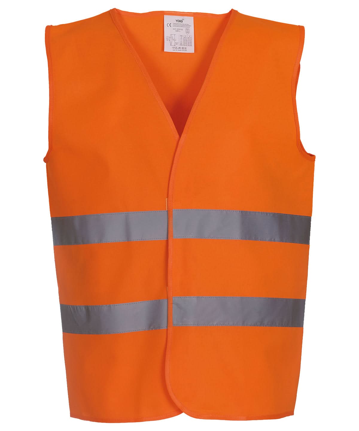 Yoko HV 2 Band Waistcoat Hvw102 YK003 - Orange - Customisable Hi-Vis Vest