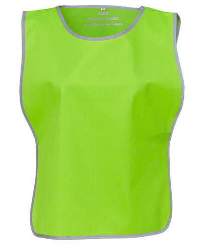 Yoko HV Reflective Border Tabard Hvj259 YK009 - Lime - Customisable Tabard