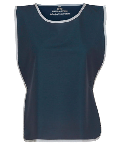 Yoko HV Reflective Border Tabard Hvj259 YK009 - Navy - Customisable Tabard