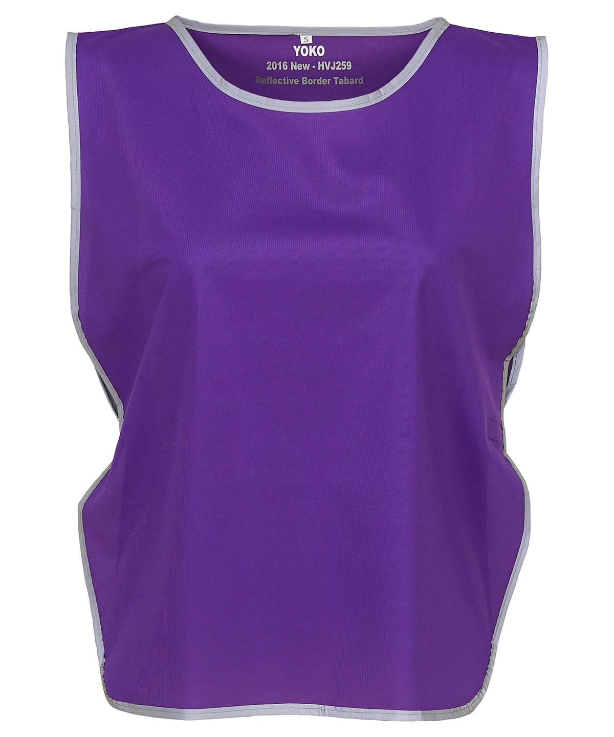 Yoko HV Reflective Border Tabard Hvj259 YK009 - Purple - Customisable Tabard