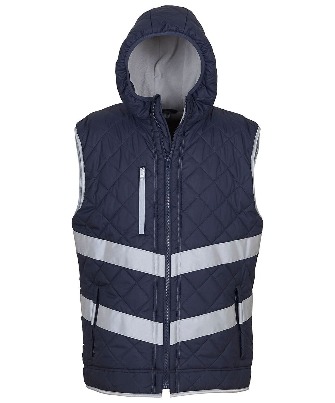 Yoko HV Kensington Hooded Gilet Hv007 YK026 - Navy - Customisable Bodywarmers