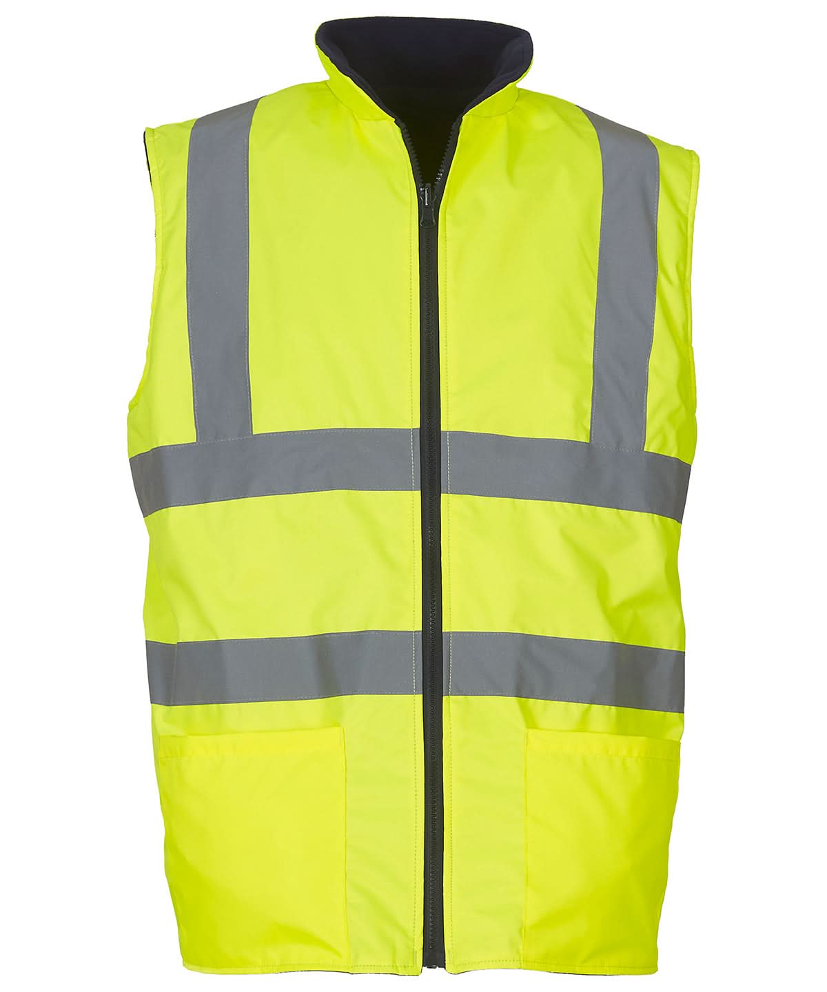 Yoko HV Reversible Fleece Bodywarmer Hv008F YK041 - Yellow - Customisable Bodywarmers