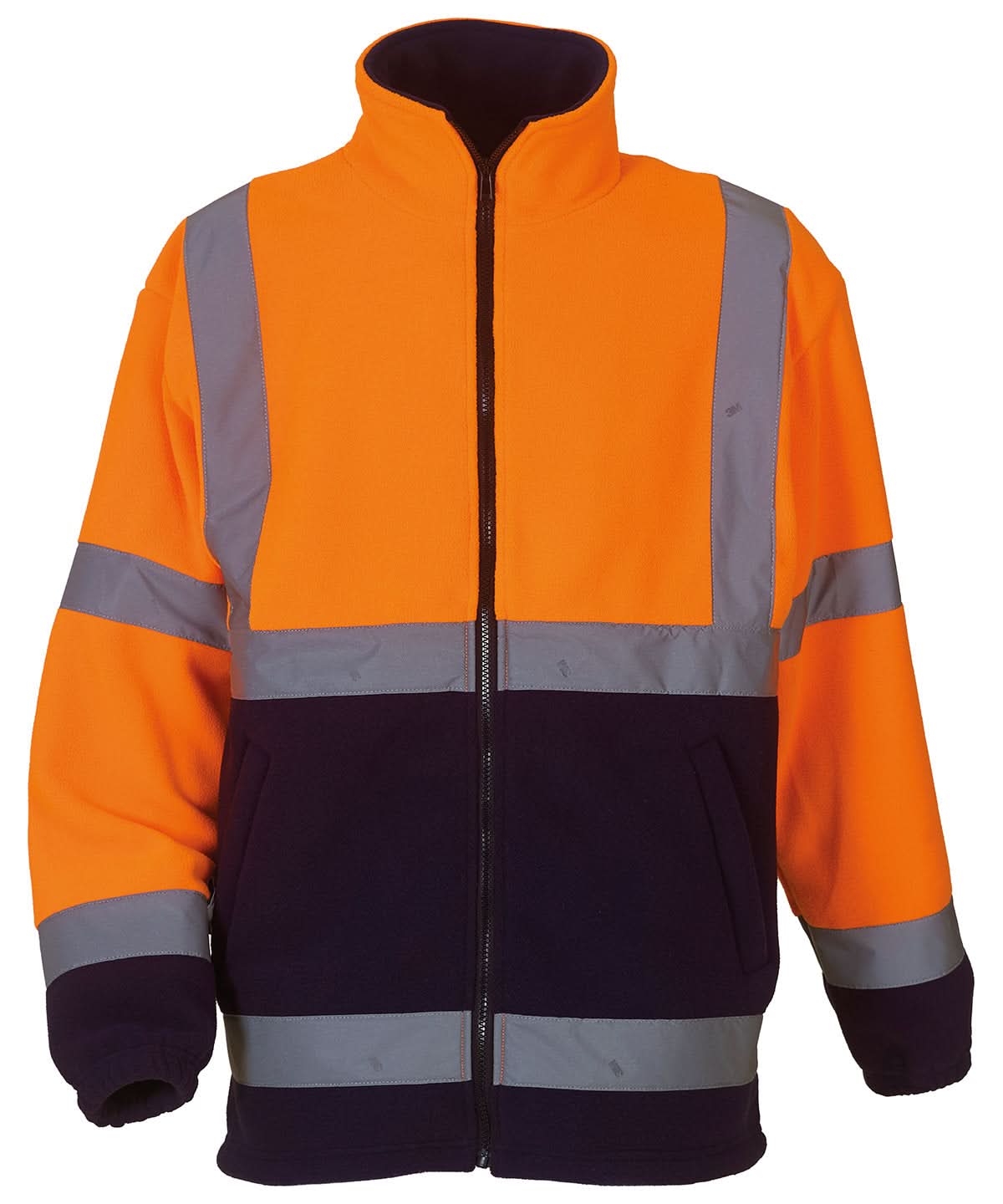 Yoko HV Heavyweight Fleece Jacket Hvk08 YK042 - Orange Navy - Customisable Jacket